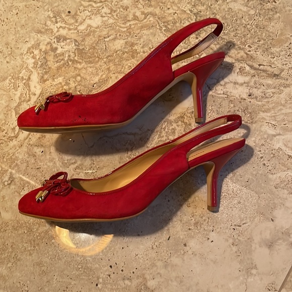 Red Kate Spade Suede Slingbacks - Picture 5 of 6